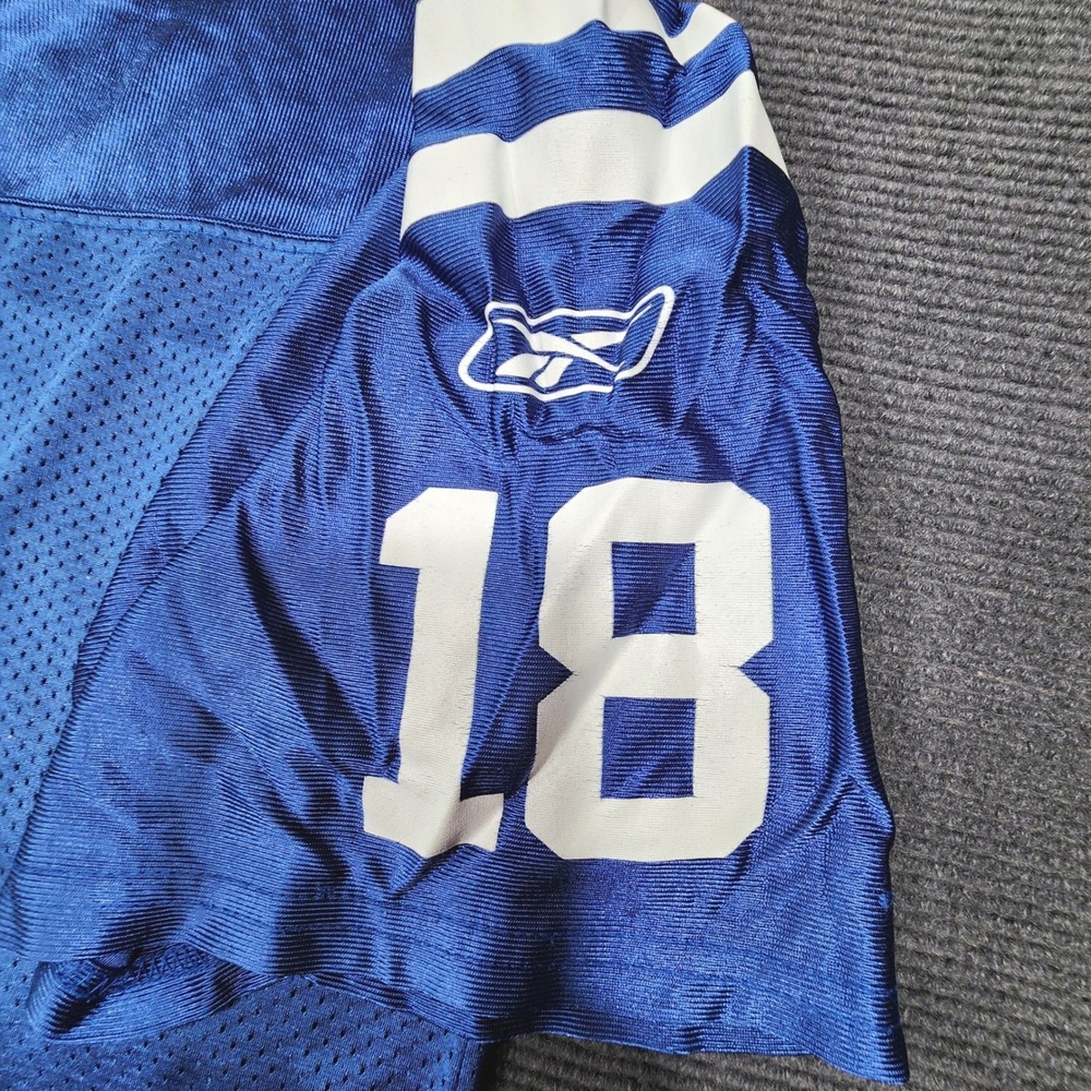 Reebok NFL Indianapolis Colts Peyton Manning Jersey Mens 2XL Blue V-Neck Sports - Picture 3 of 15
